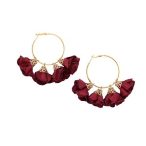 Rosette luxe hoops
